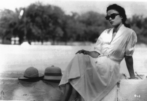 Guilia Boschi as Aimee, the wife of a french colonial administrator in Camaroon during the 1950's in Chocolat.
